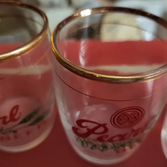 Rare vintage collector's boxed set/5 of Pearl Beer xXx Barrel Tasting Glasses - Picture 5 of 5
